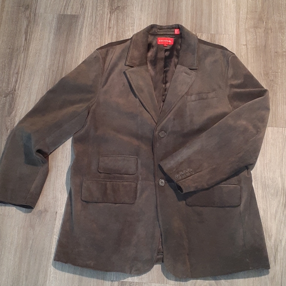 Emanuel Ungaro Other - Mens Emanuel Ungaro Olive Green Suede Blazer XL
